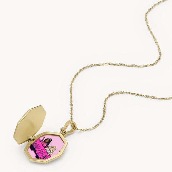 Barbie x Fossil Limited Edition Gold-Tone Stainless Steel Chain Necklace - Picture 3 of 7